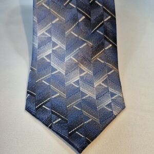 Pierre Cardin Blue and Gray Patterned Tie